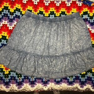 faux denim skirt